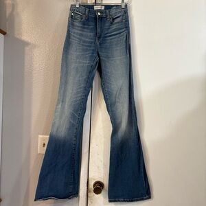 Henry & Bell High Waisted Flare Jeans Stretch Medium Wash Cowgirl Boho Rodeo 26